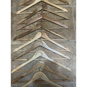 10 Wooden Clothes Hangers